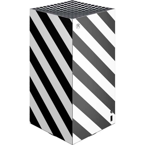 Black and White Geometric Stripes XBox Series X Digital Edition Console Skin